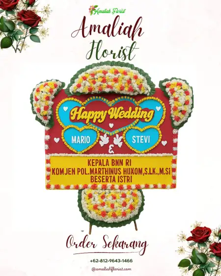 Papan Bunga Pernikahan Sarikemuning